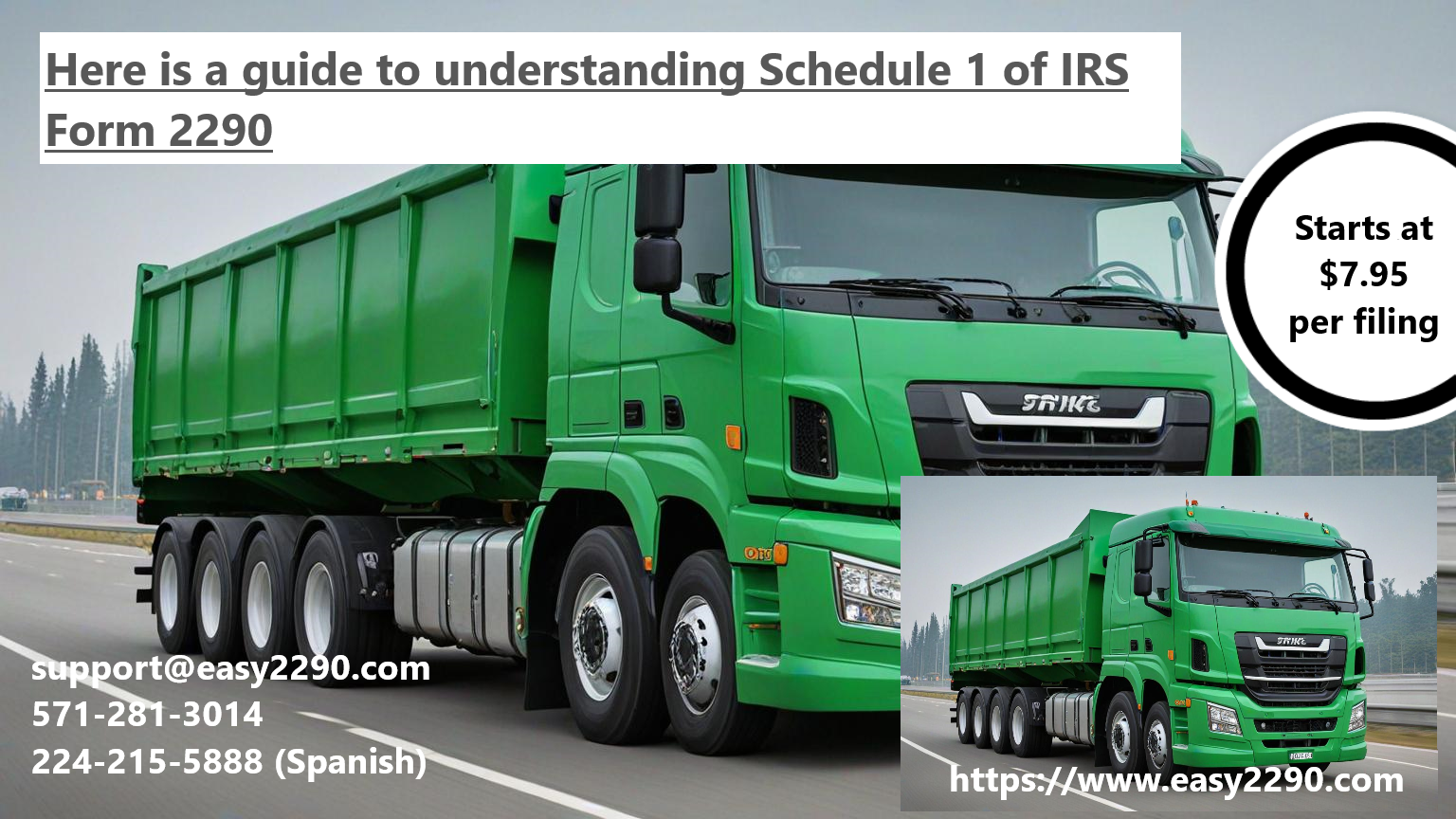 Here is a guide to understanding Schedule 1 of IRS Form 2290